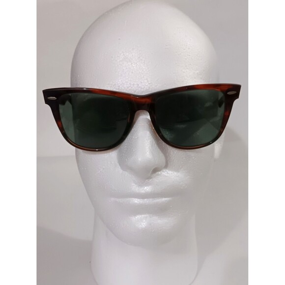 Vintage Ray Ban Sunglasses B&L Wayfarer L1725 OWAS Thick Tortoise - Picture 1 of 10